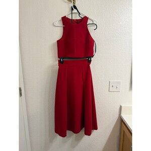 BLACK HALO Sanibel Red Two Piece Dress Size 2